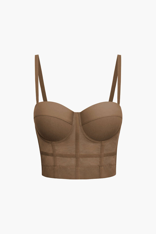Andrea | Airy mesh bustier corset top