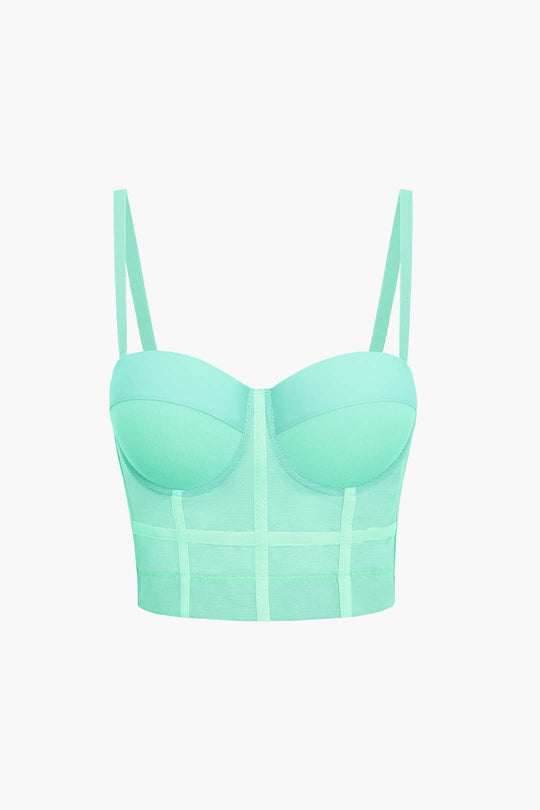Andrea | Airy mesh bustier corset top