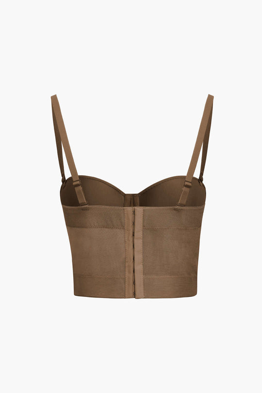 Andrea | Airy mesh bustier corset top