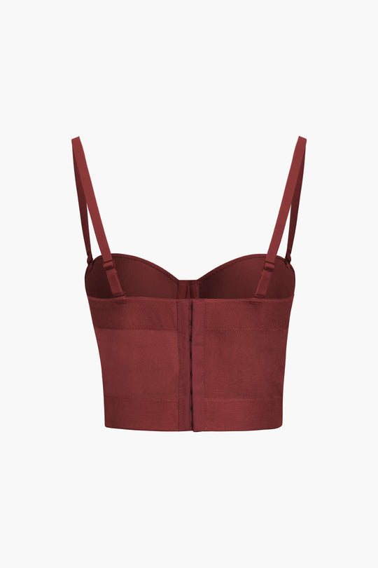 Andrea | Airy mesh bustier corset top
