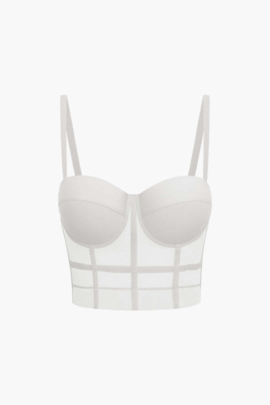 Andrea | Airy mesh bustier corset top