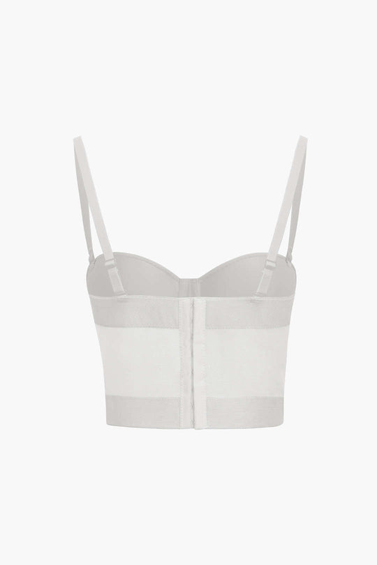 Andrea | Airy mesh bustier corset top