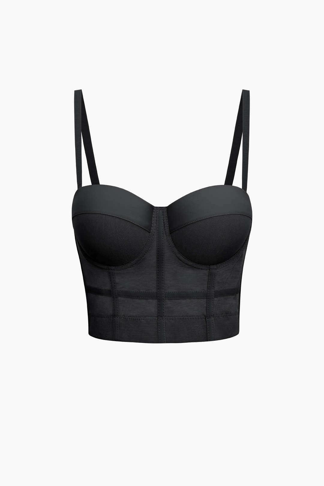 Andrea | Airy mesh bustier corset top