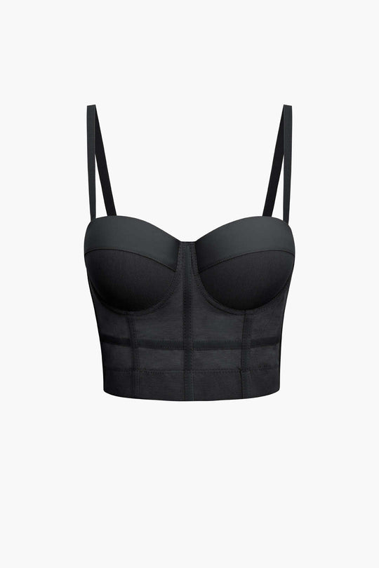 Andrea | Airy mesh bustier corset top