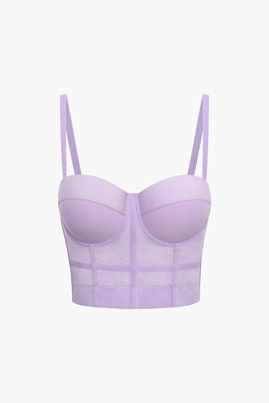 Andrea | Airy mesh bustier corset top