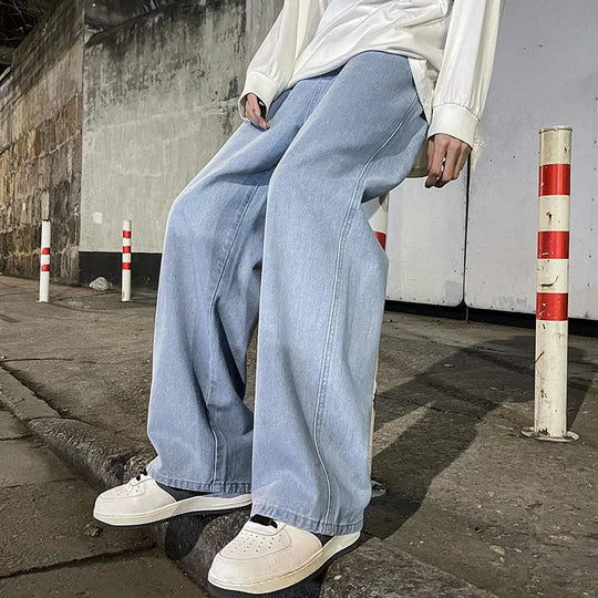 Andreas | Casual baggy jeans met wijde pijpen