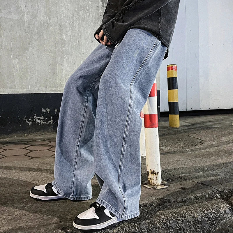 Andreas | Casual baggy jeans met wijde pijpen