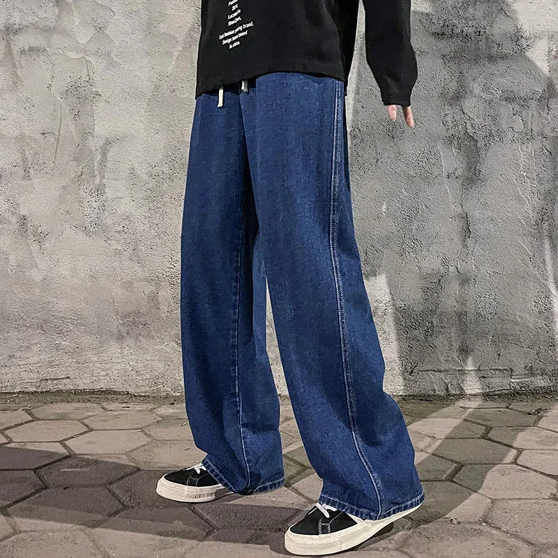 Andreas | Casual baggy jeans met wijde pijpen
