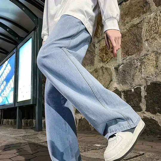 Andreas | Casual baggy jeans met wijde pijpen