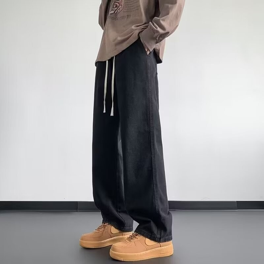 Andreas | Casual baggy jeans met wijde pijpen