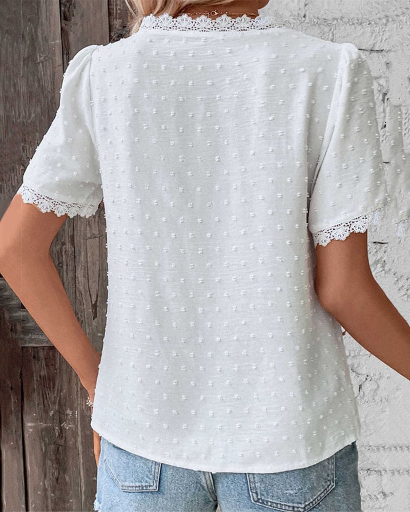 Angelika | Elegant blouse with V neck