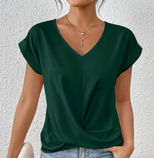 Angelika | Lightweight summer blouse with V-neck