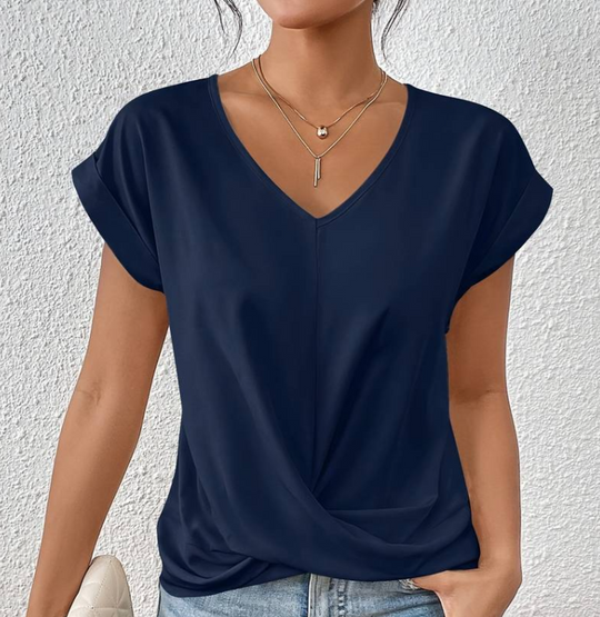 Angelika | Lightweight summer blouse with V-neck