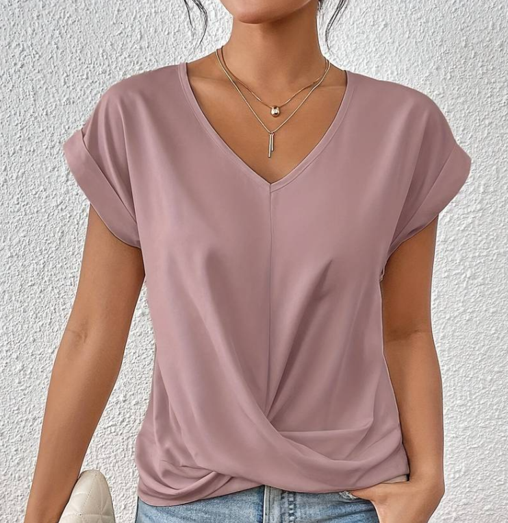 Angelika | Lightweight summer blouse with V-neck