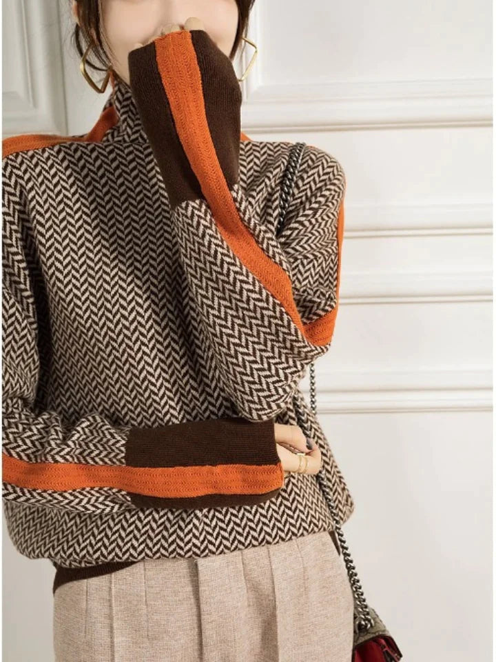 Anita | Elegante maglione in cashmere con collo alto