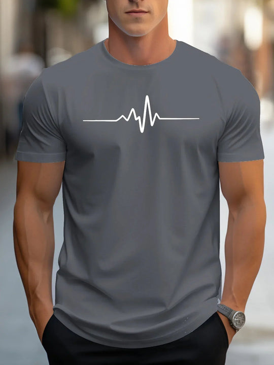 Antonio | T-shirt aderente con stampa grafica moderna