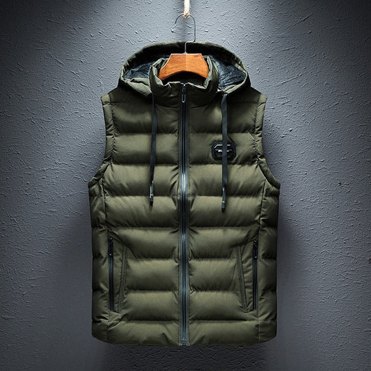 Daan - Sleeveless Padded Bodywarmer with Hood