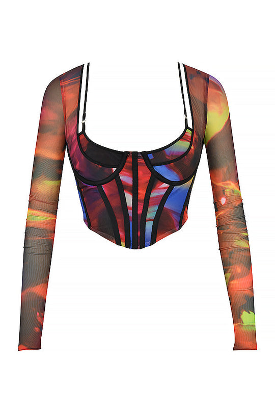 Aurelia | Top corsetto artistico in rete