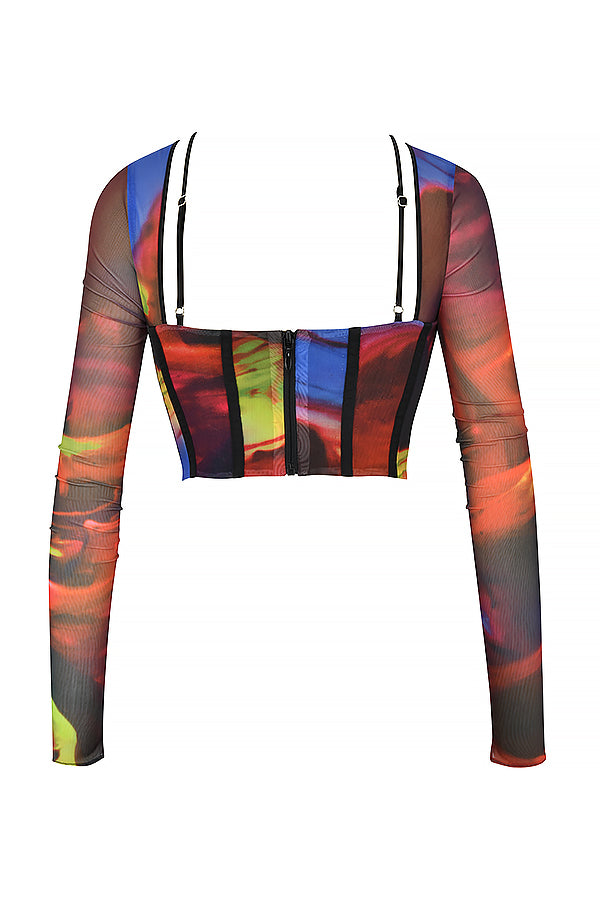 Aurelia | Top corsetto artistico in rete
