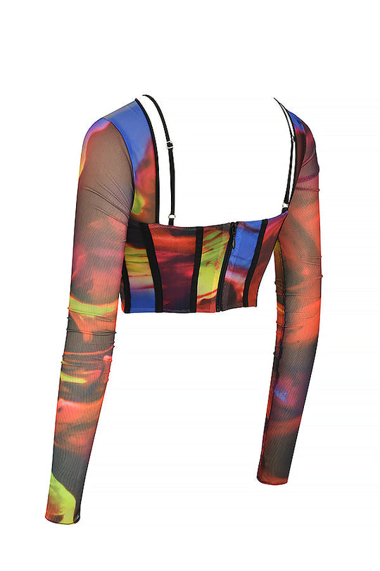 Aurelia | Top corsetto artistico in rete