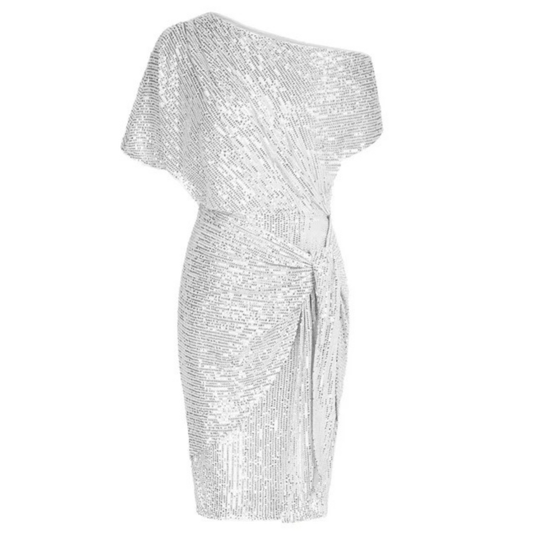 Mira | Elegantes One-Shoulder Paillettenkleid