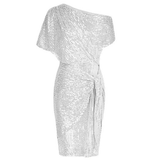 Mira | Elegantes One-Shoulder Paillettenkleid