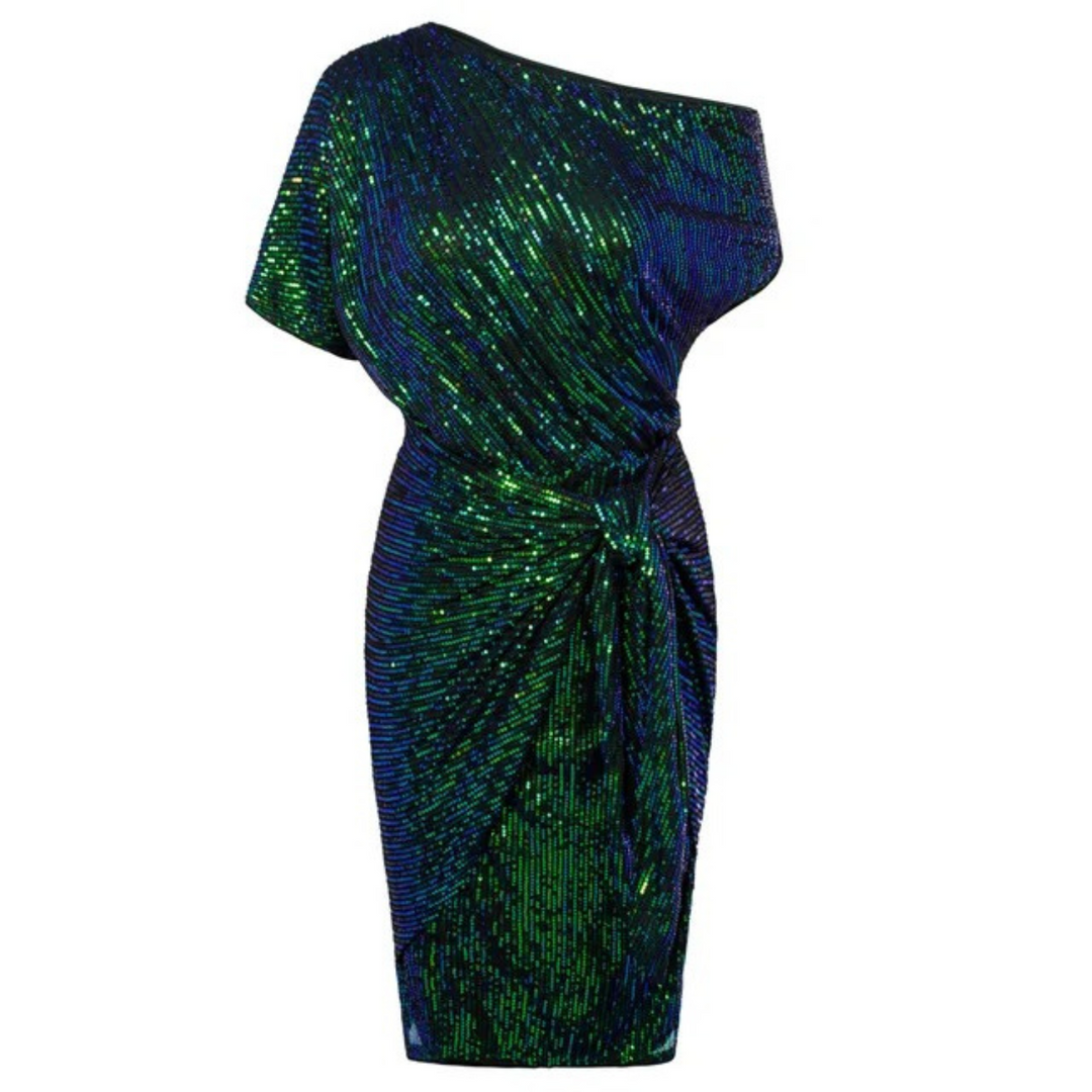 Mira | Elegantes One-Shoulder Paillettenkleid