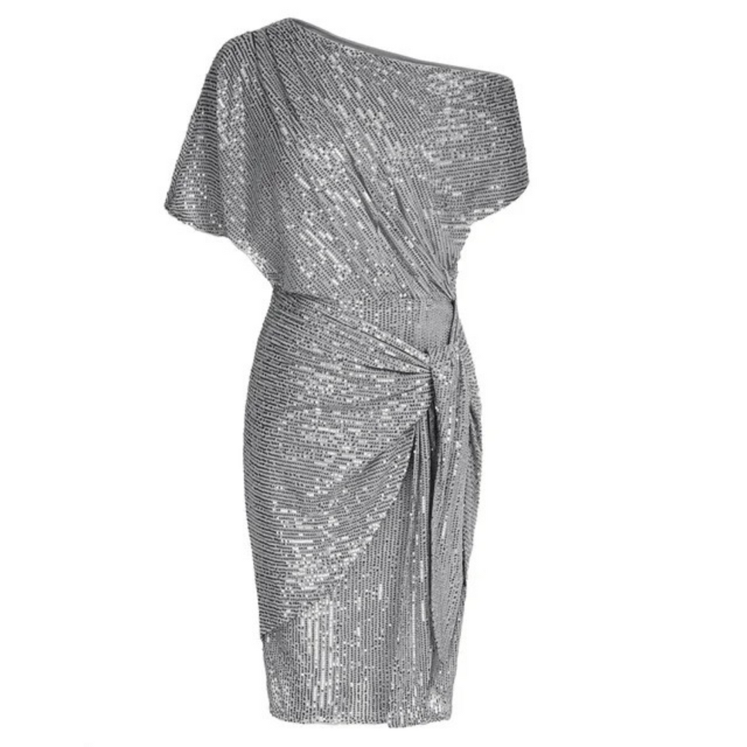Mira | Elegantes One-Shoulder Paillettenkleid