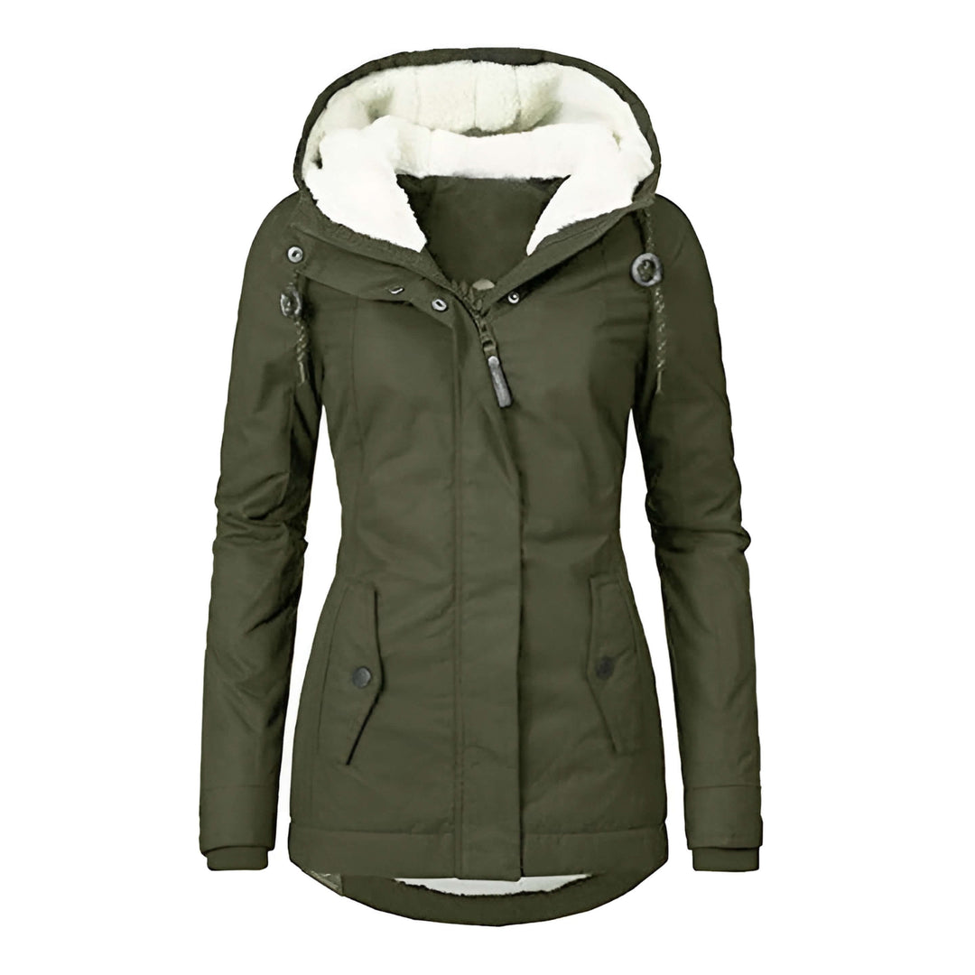 Isabelle - Warme Damen Winterjacke mit Fleece-Futter und Kapuze