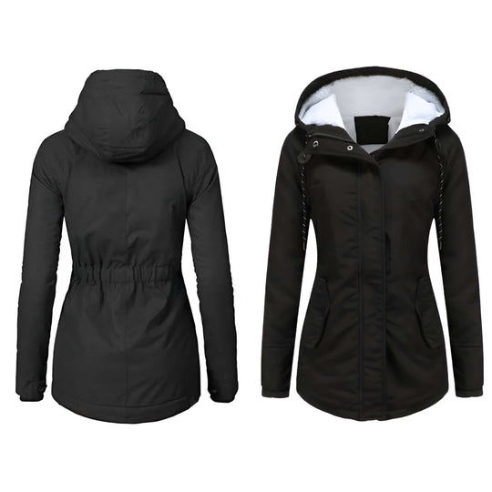 Isabelle - Warme Damen Winterjacke mit Fleece-Futter und Kapuze