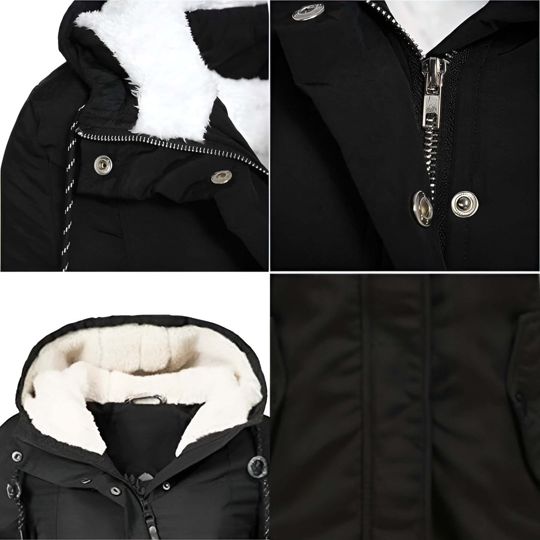 Isabelle - Warme Damen Winterjacke mit Fleece-Futter und Kapuze