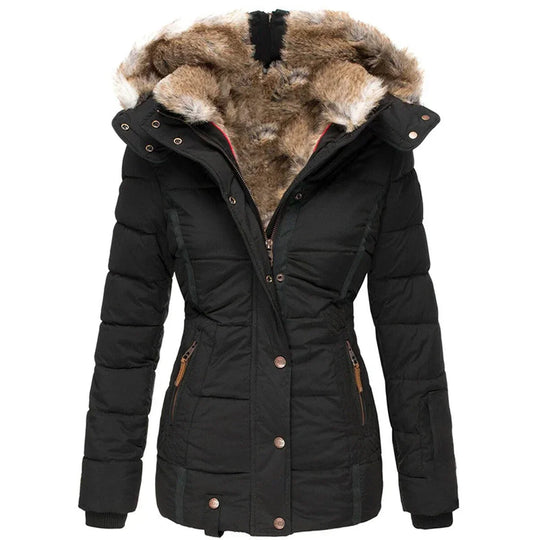 Elisa - Parka donna caldo con cappuccio removibile