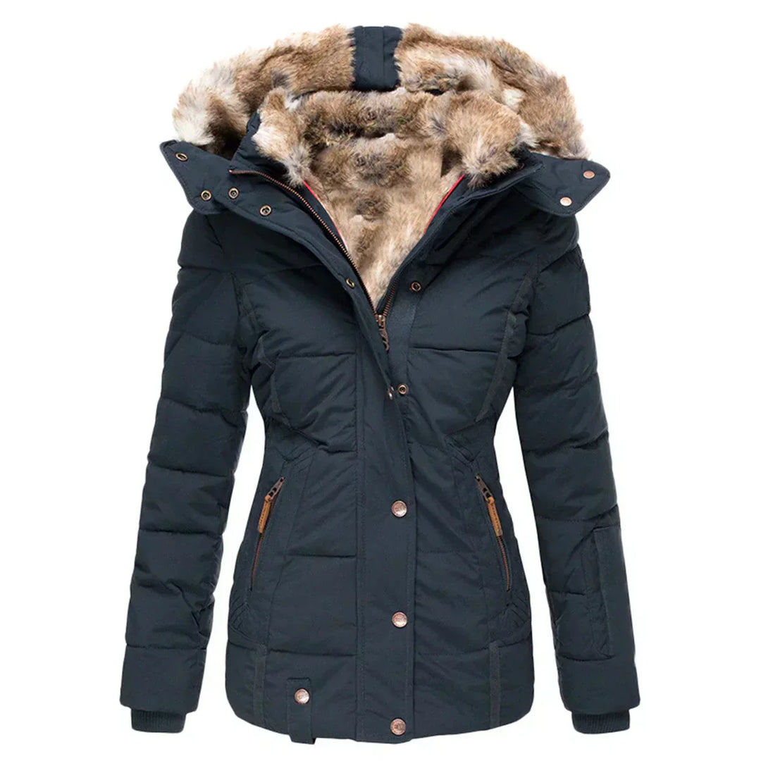 Elisa - Parka donna caldo con cappuccio removibile