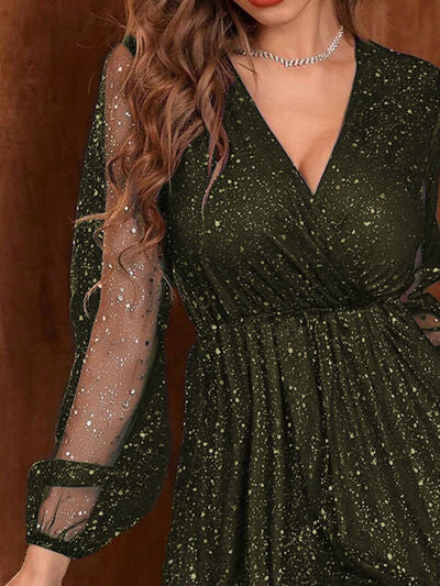 Bella | Elegant festive dress with V-neck