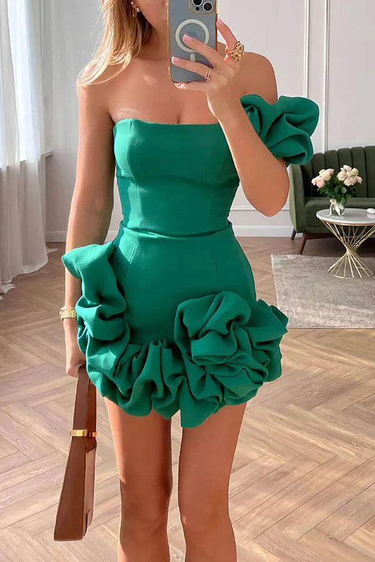 Bella | Festive dress with floral pattern