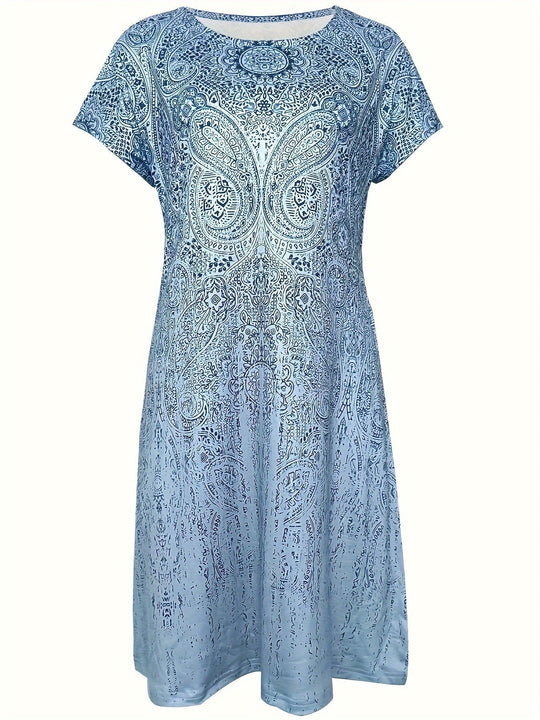 Benedetta | Mini Kleid aus atmungsaktivem Stoff mit kurzen Ärmeln