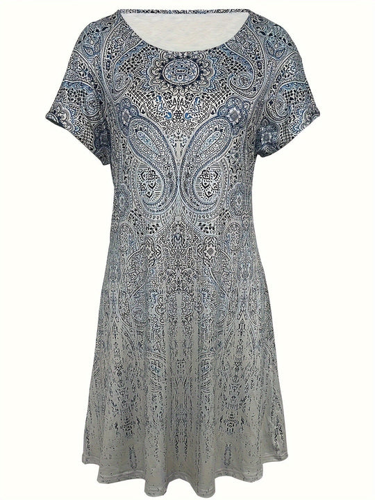 Benedetta | Mini Kleid aus atmungsaktivem Stoff mit kurzen Ärmeln