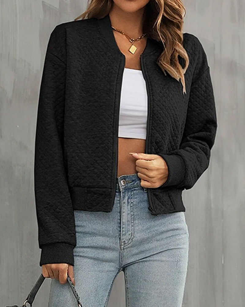Bettina | Giacca bomber con maniche lunghe e chiusura lampo