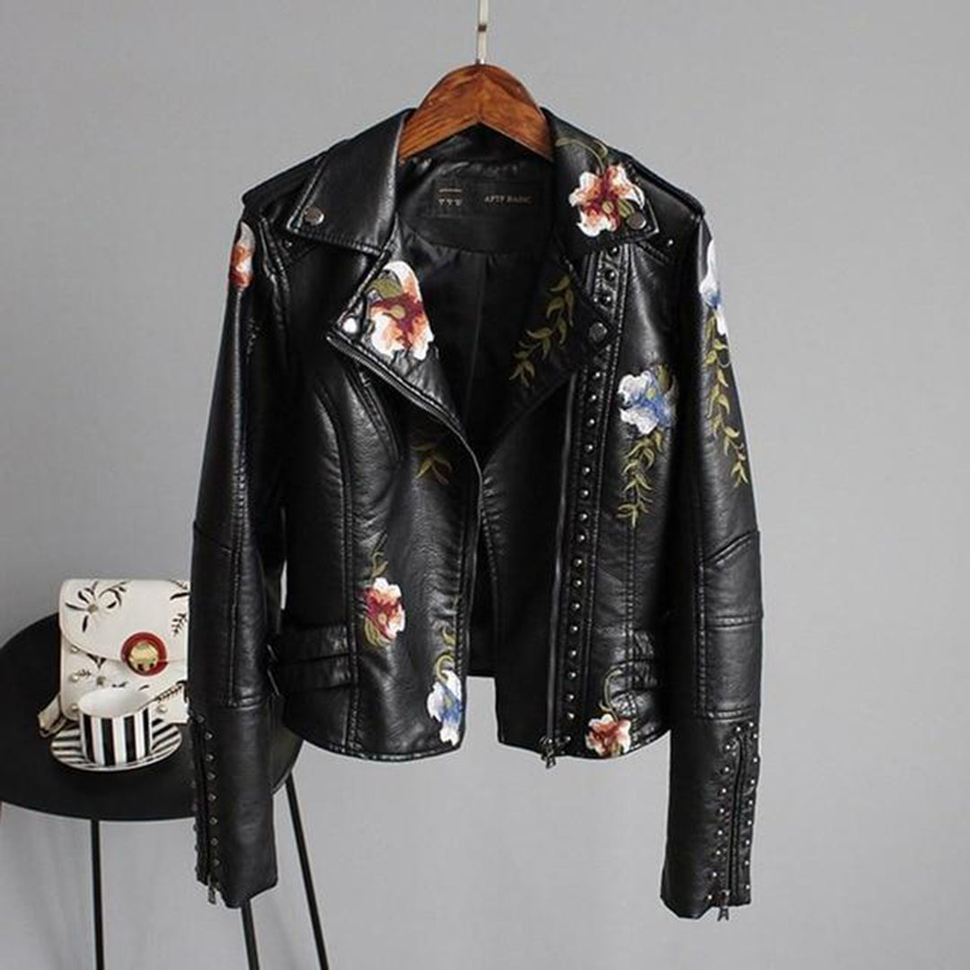Lena - Modische Jacke mit Blumenstickerei