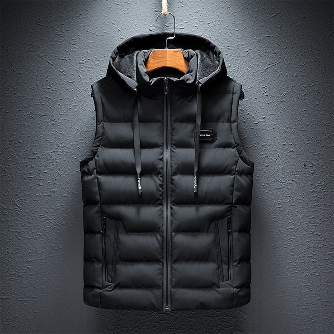 Daan - Sleeveless Padded Bodywarmer with Hood