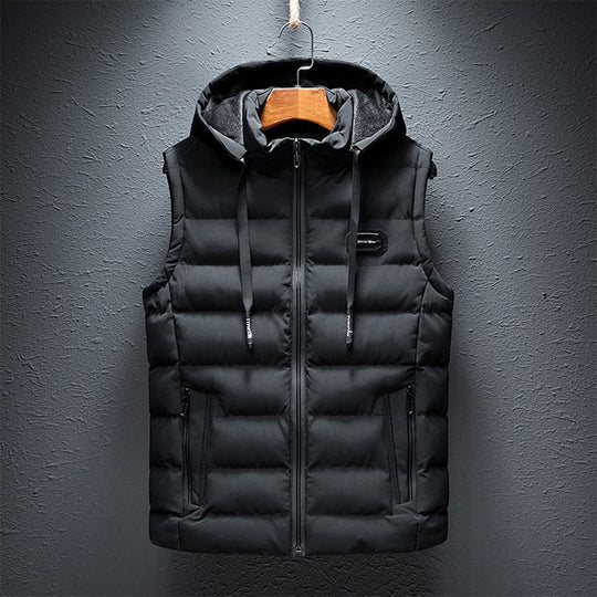 Daan - Sleeveless Padded Bodywarmer with Hood