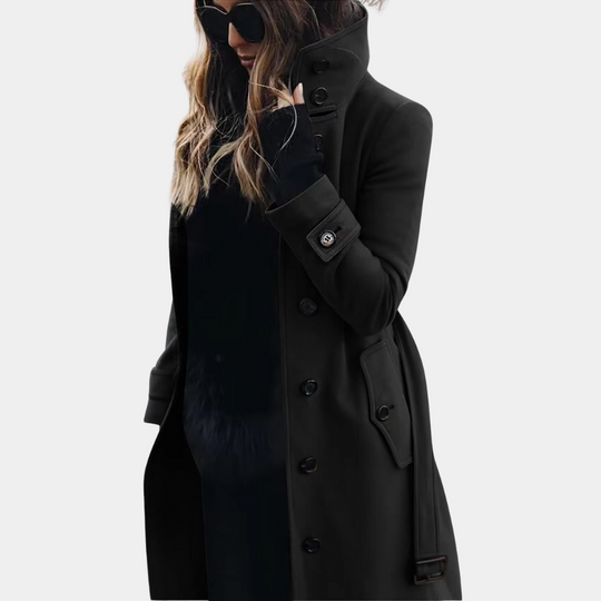 Julia | Classic Coat with Double Button Row