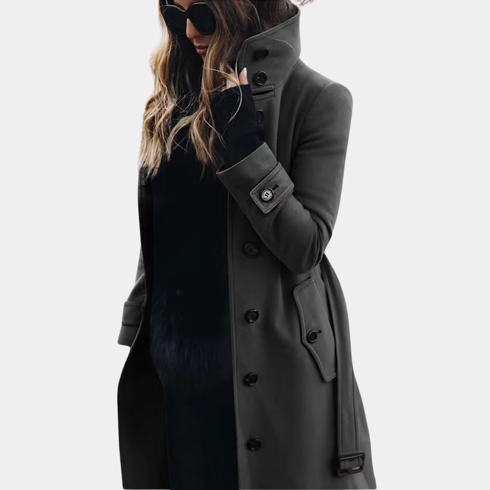 Julia | Cappotto Classico con Doppia Fila di Bottoni