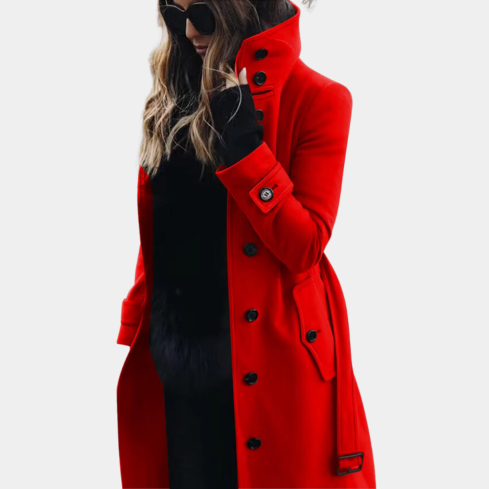 Julia | Classic Coat with Double Button Row