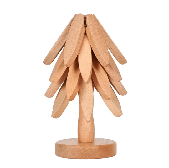 Noëlle | Christmas coaster set 4-in-1 | Beige