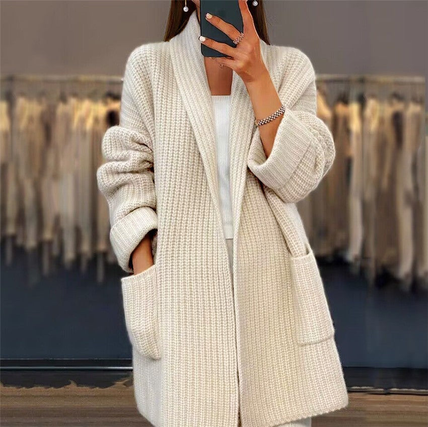 Christin | Fashionable long cardigan with V-neck