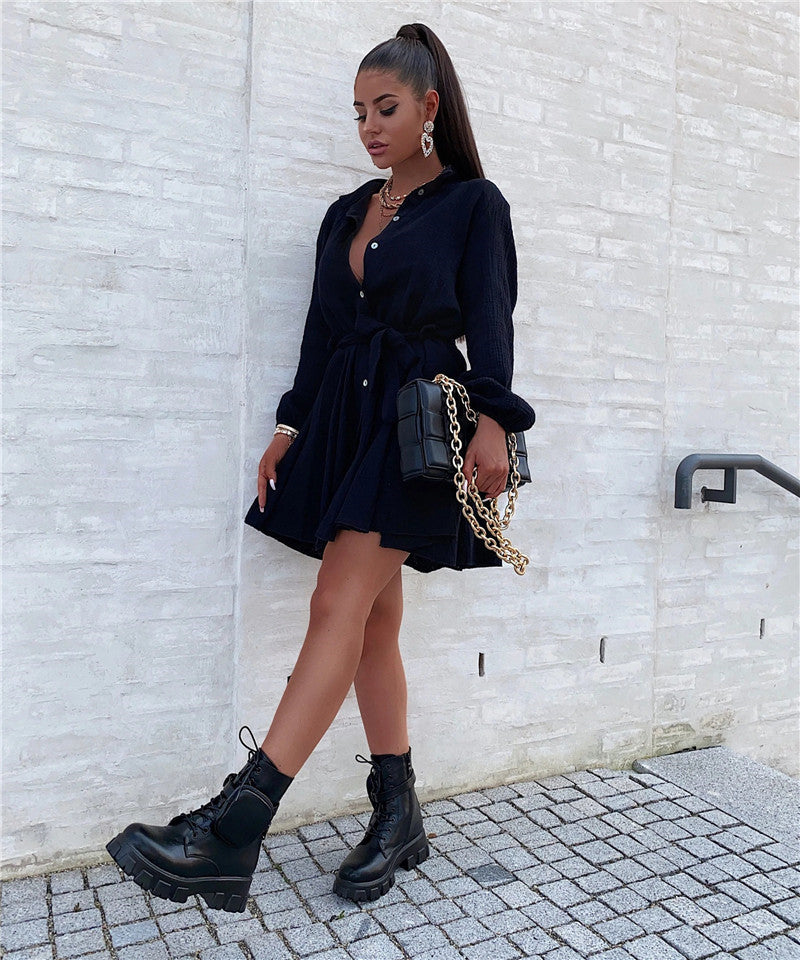Christina | Festive mini dress with belt