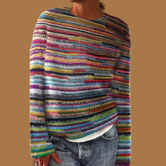 Christina | Colorful chunky knitted cotton sweater