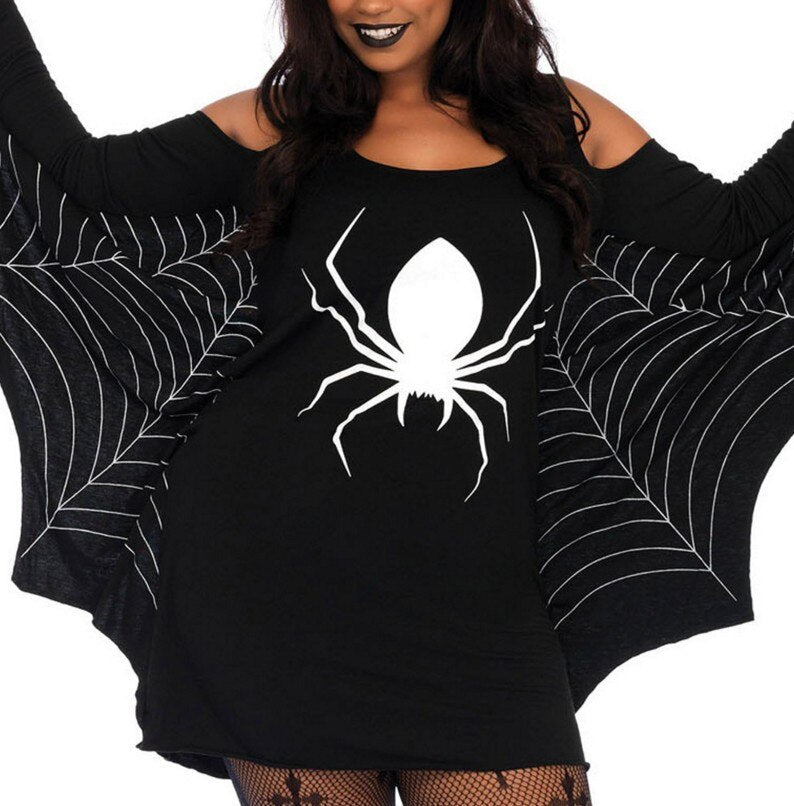 Christine | Mini abito gotico ragno per Halloween