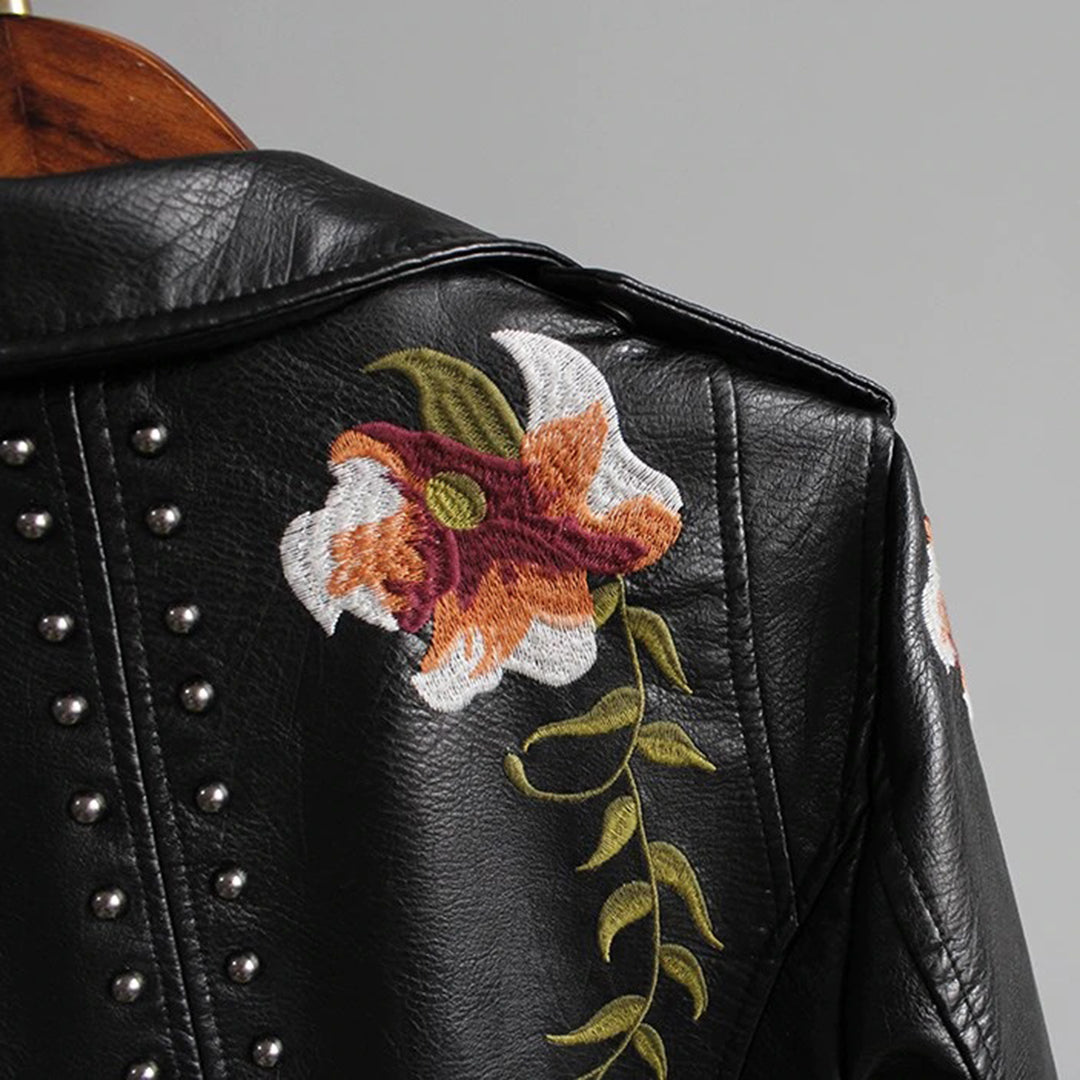 Lena - Modische Jacke mit Blumenstickerei